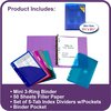 C-Line Products Mini Binder Starter Kit, Assorted, PK2 30100